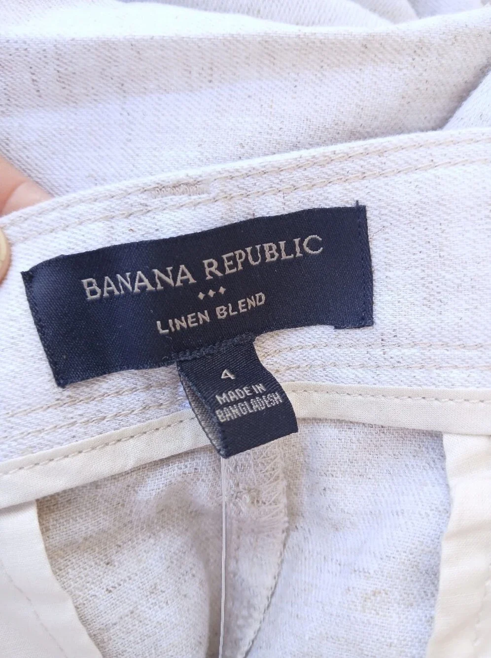NWT $100 Banana Republic Linen Blend Pleated Wide Leg Pants
